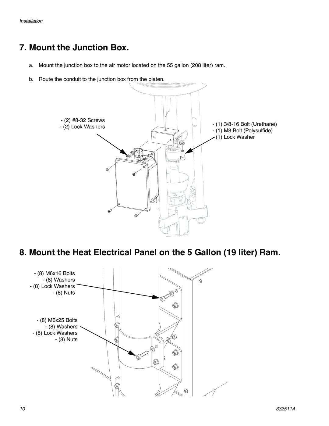 Graco 24R200 operation manual Mount the Junction Box 