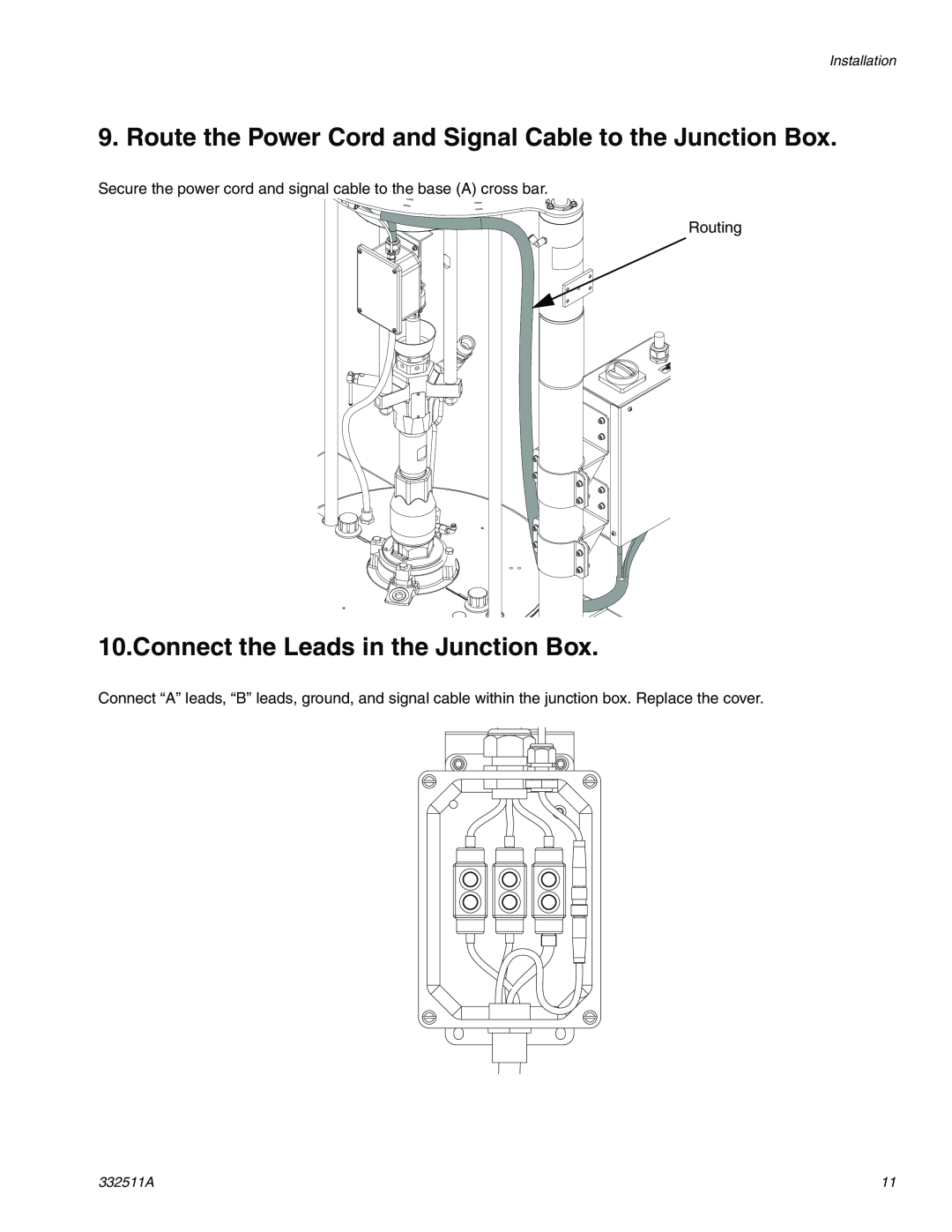 Graco 24R200 operation manual Connect the Leads in the Junction Box 