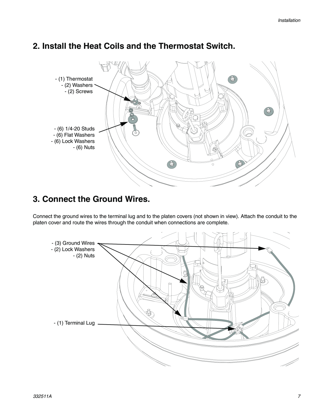 Graco 24R200 operation manual Connect the Ground Wires 