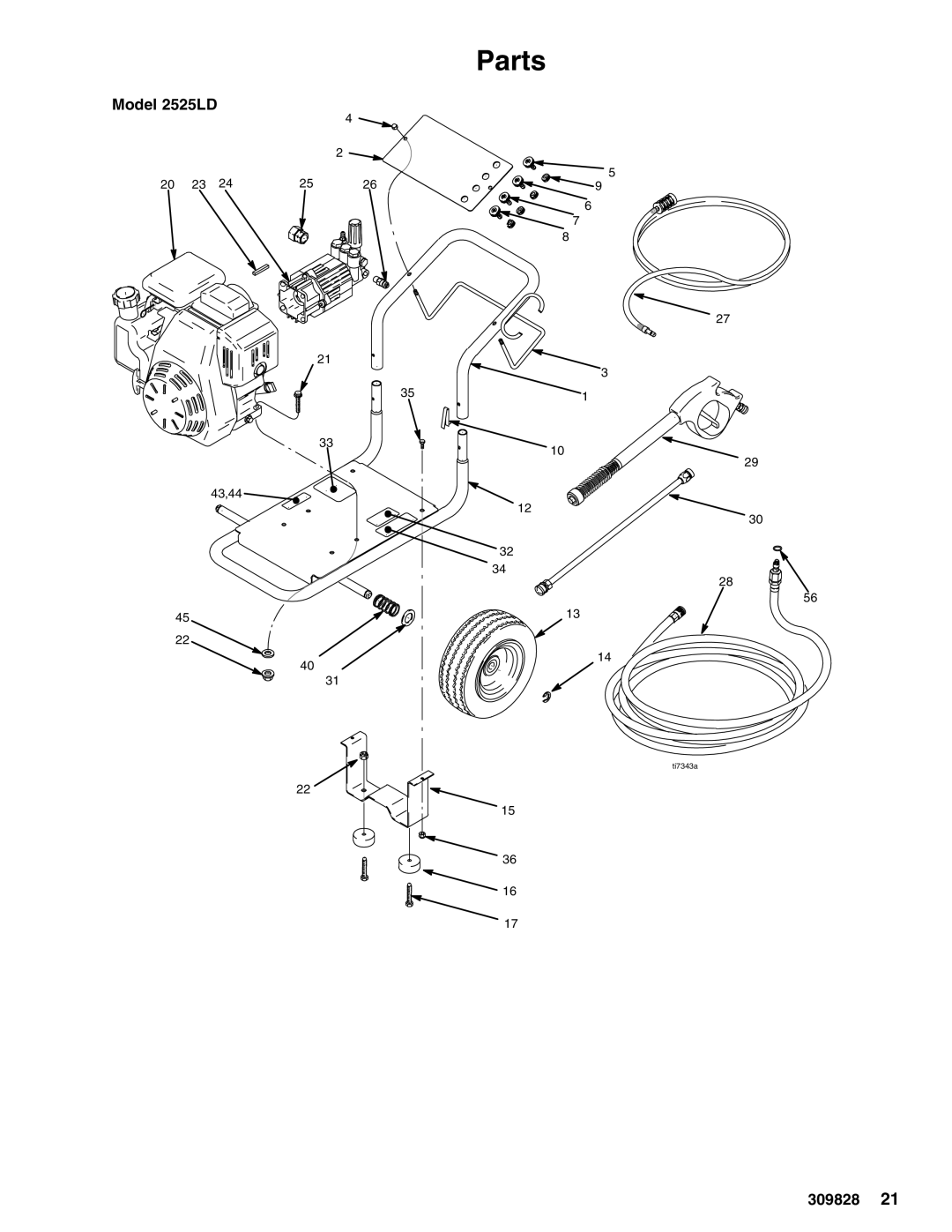 Graco 2626LD, 246601, 249065 important safety instructions Parts, Model 2525LD 