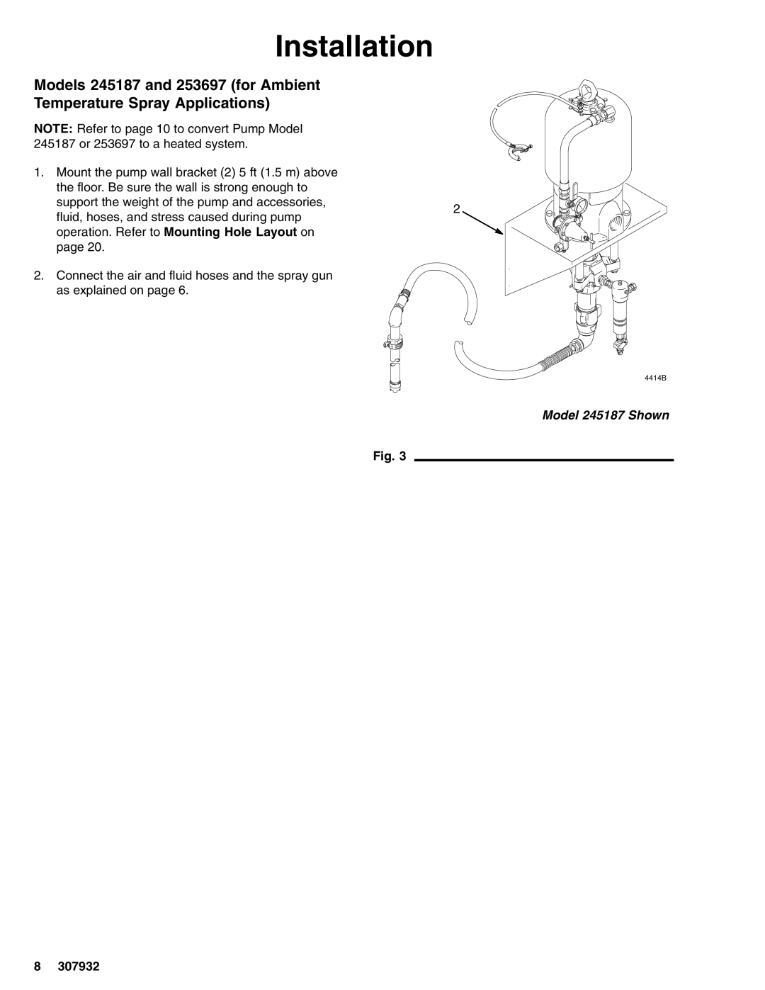 Graco 245187, 253697, 307932R, 245186, 245185 important safety instructions 4414B 