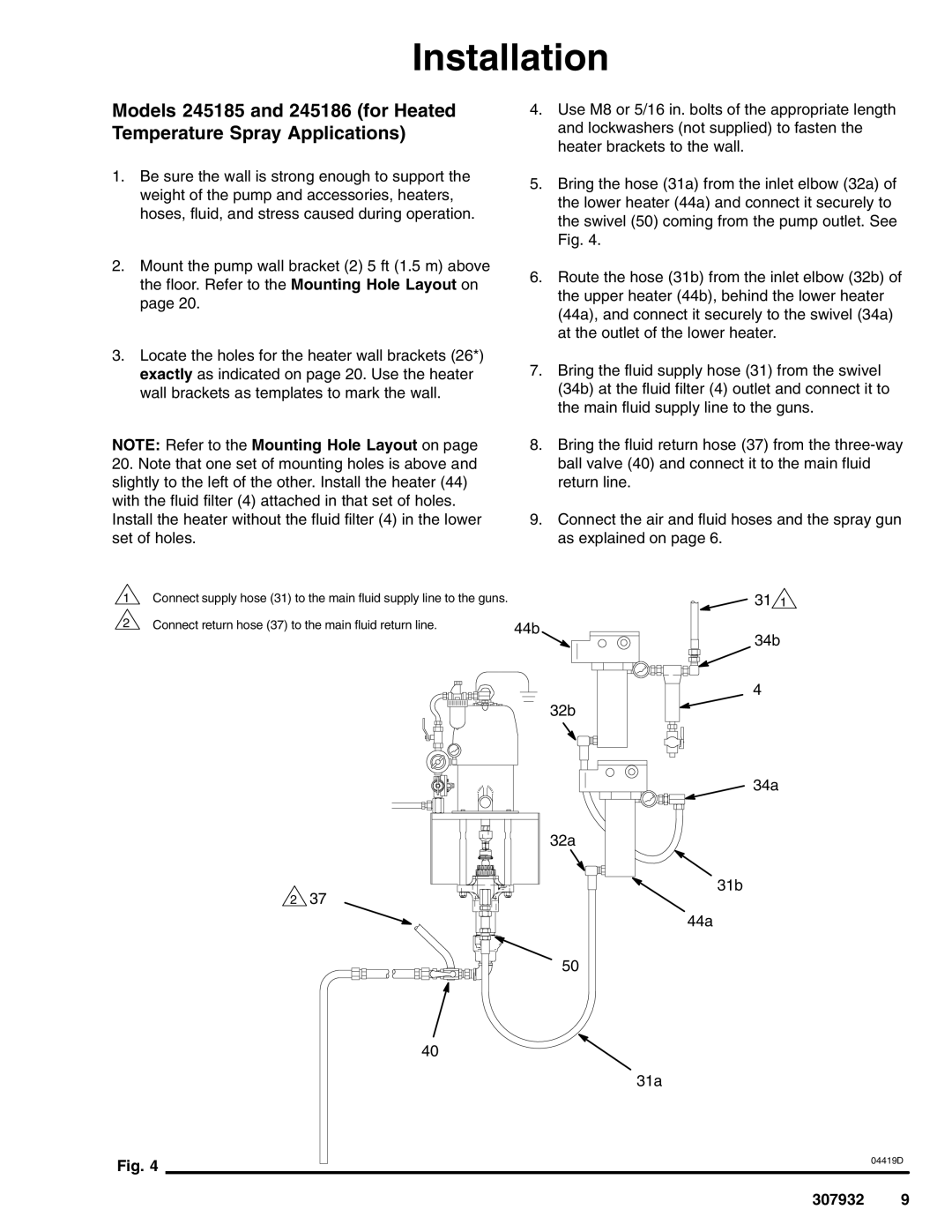 Graco 245185, 253697, 307932R, 245186, 245187 important safety instructions 44b 