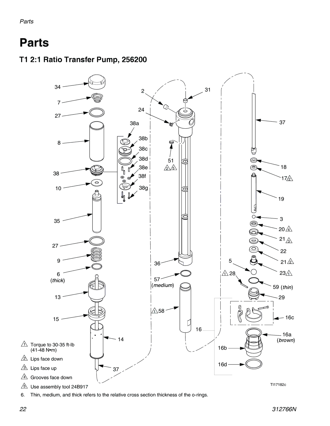 Graco 256200 important safety instructions Parts, T1 21 Ratio Transfer Pump 