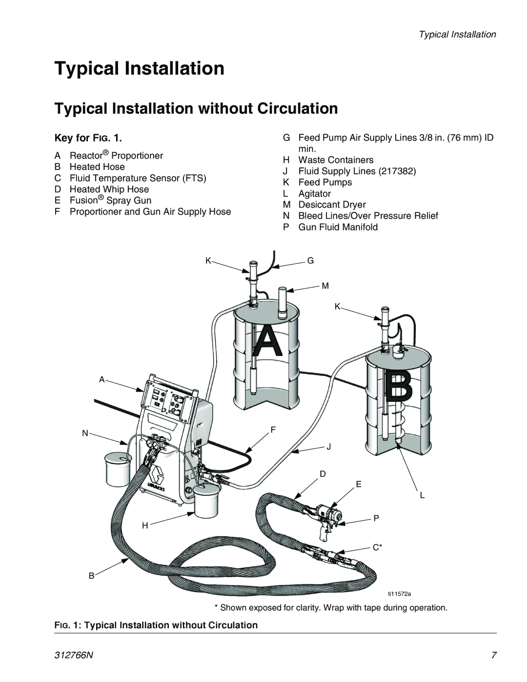 Graco 256200 important safety instructions Typical Installation without Circulation 