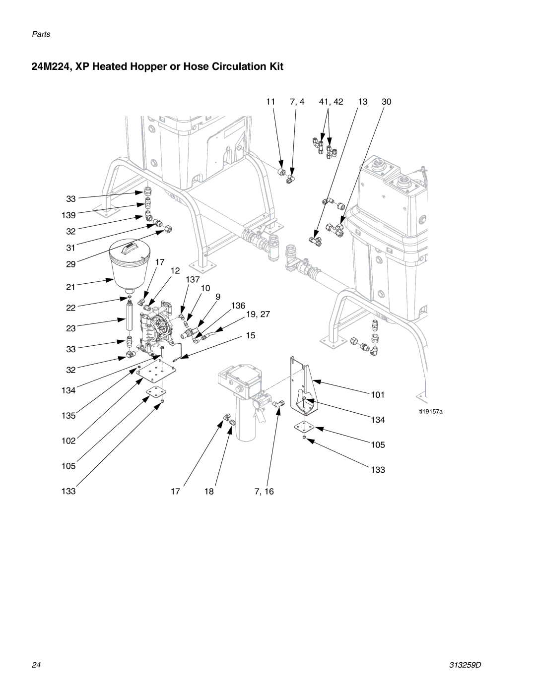 Graco 256273(HM), 24M224(HP) important safety instructions 24M224, XP Heated Hopper or Hose Circulation Kit 