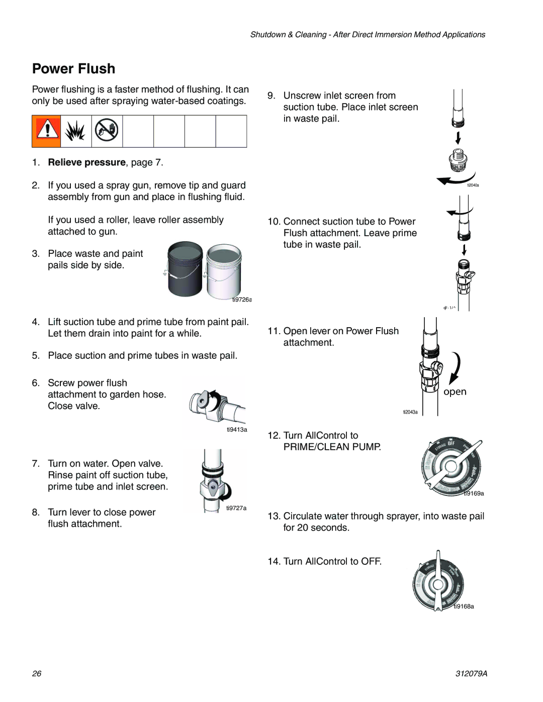 Graco 261800 specifications Open 