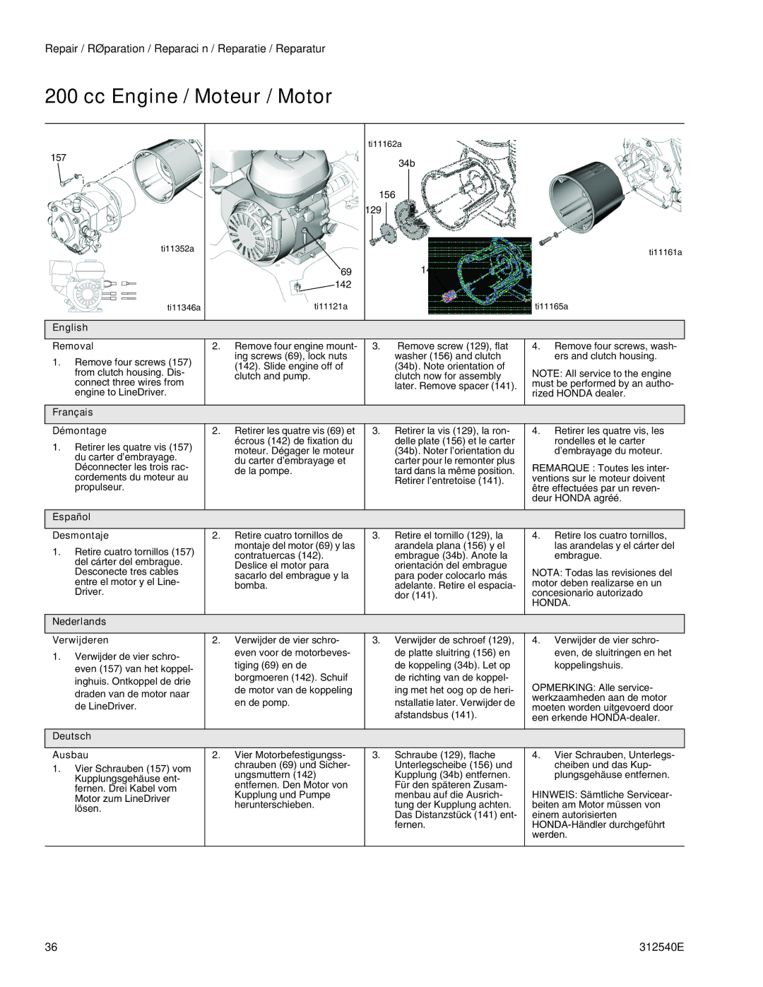 Graco 262004, 262005 important safety instructions 157 34b 156 129 