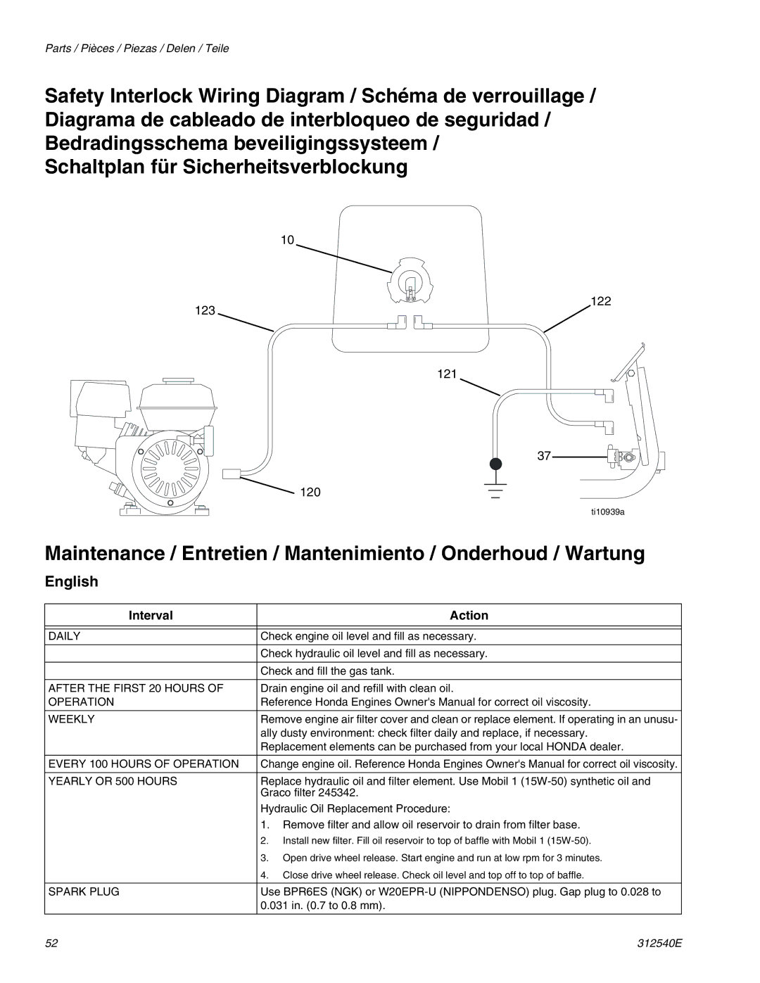 Graco 262004, 262005 important safety instructions English, Interval Action 