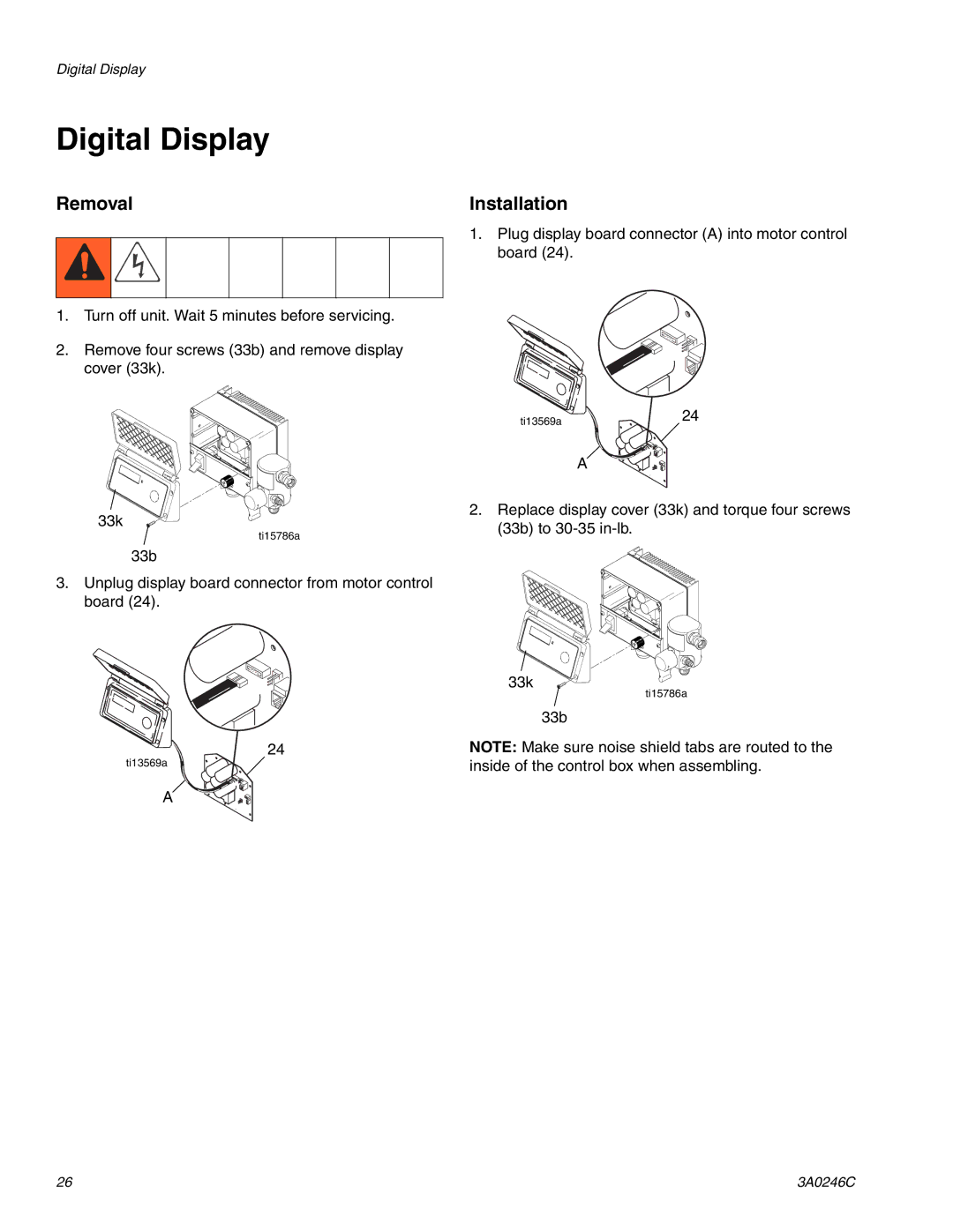 Graco 262288, 262300, 258907, 258906, 257100 manual Digital Display 