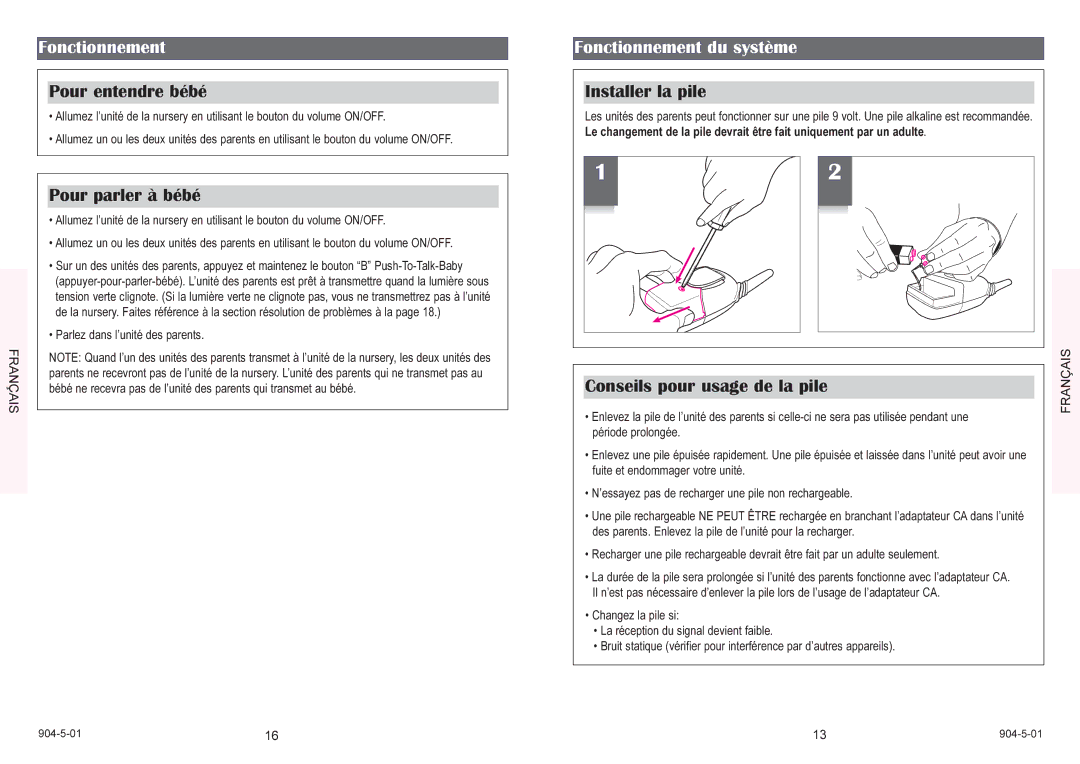 Graco 2775 owner manual Fonctionnement du système 