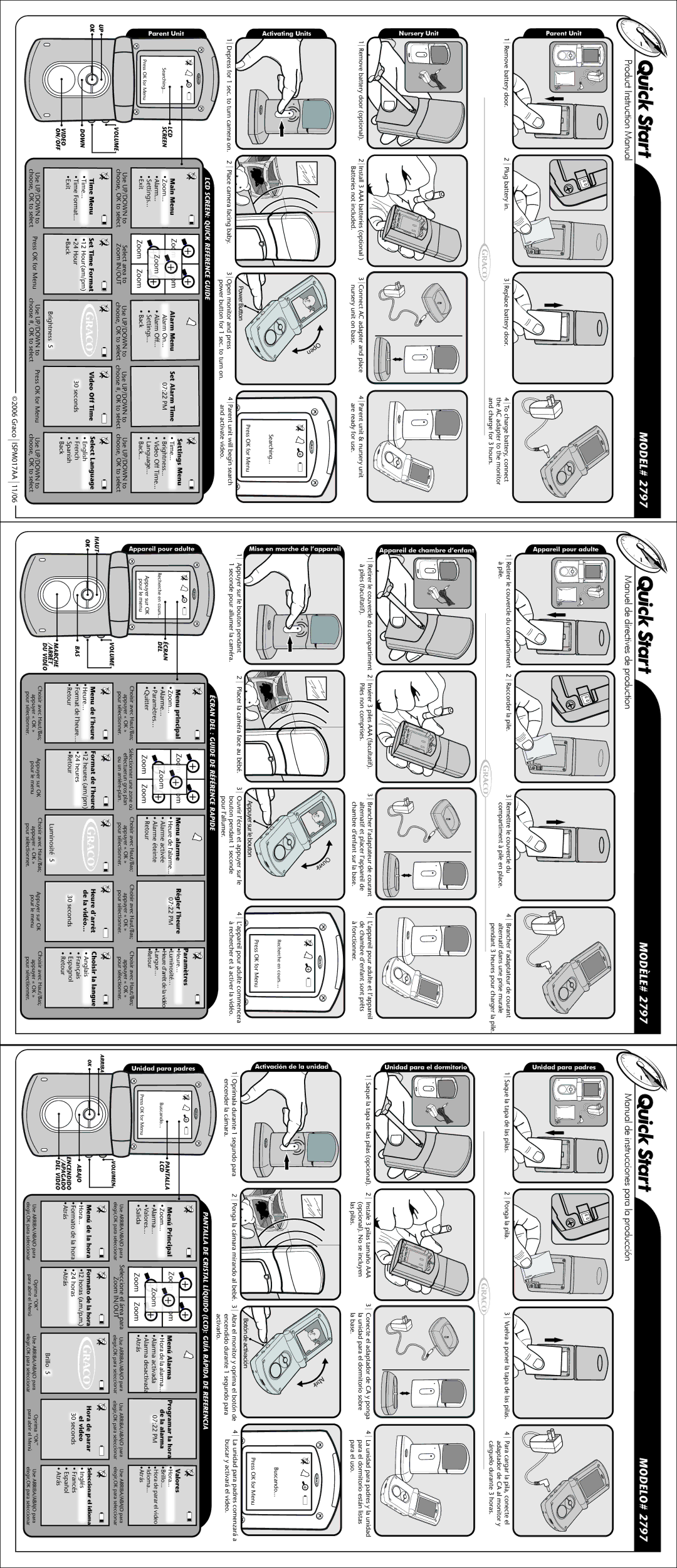 Graco 2797 manual Quick Start 