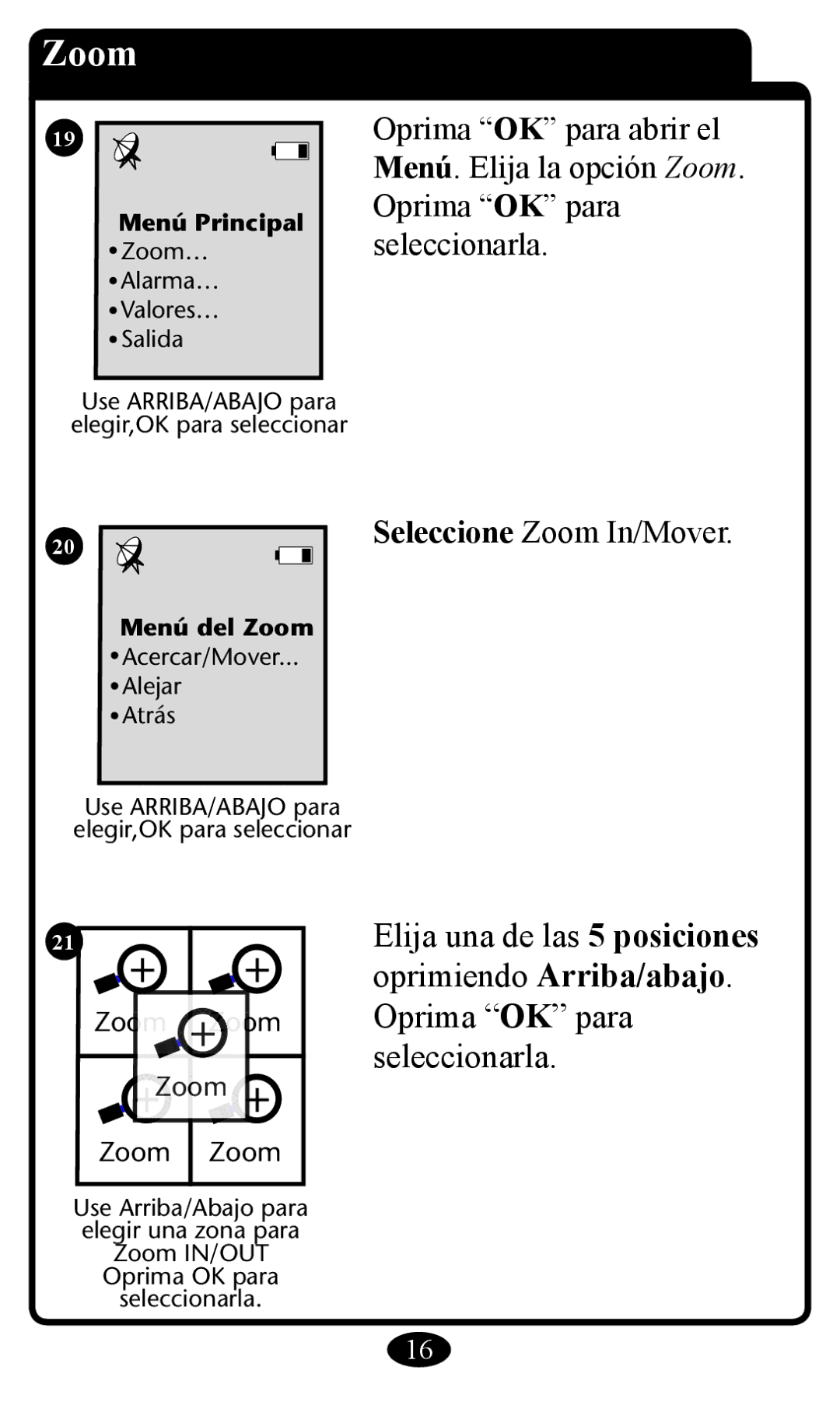 Graco 2797 owner manual Seleccione Zoom In/Mover 