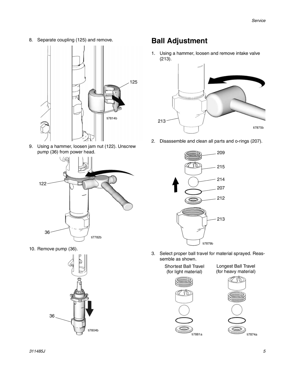 Graco 287834 important safety instructions Ball Adjustment 