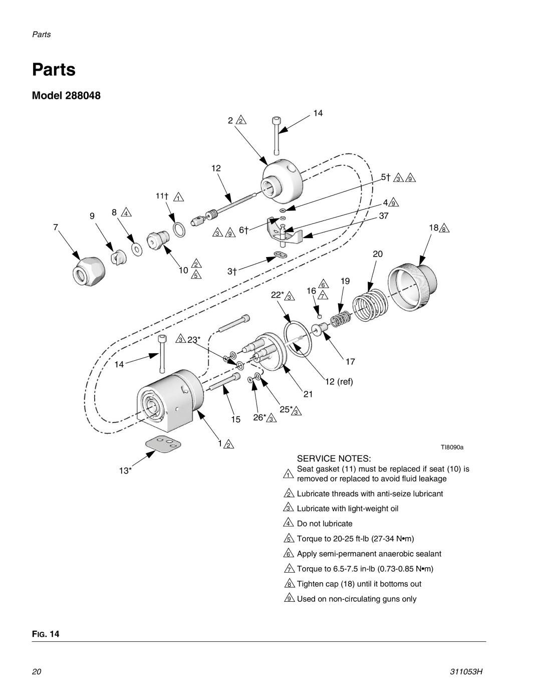 Graco 288048 important safety instructions Parts, Model 