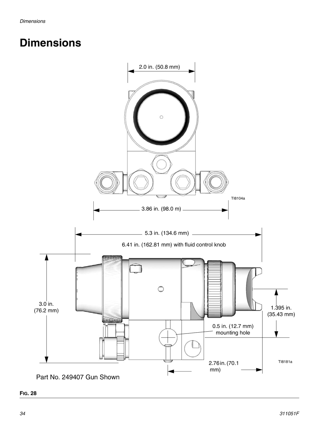 Graco 249369, 288217, 249377 important safety instructions Dimensions 