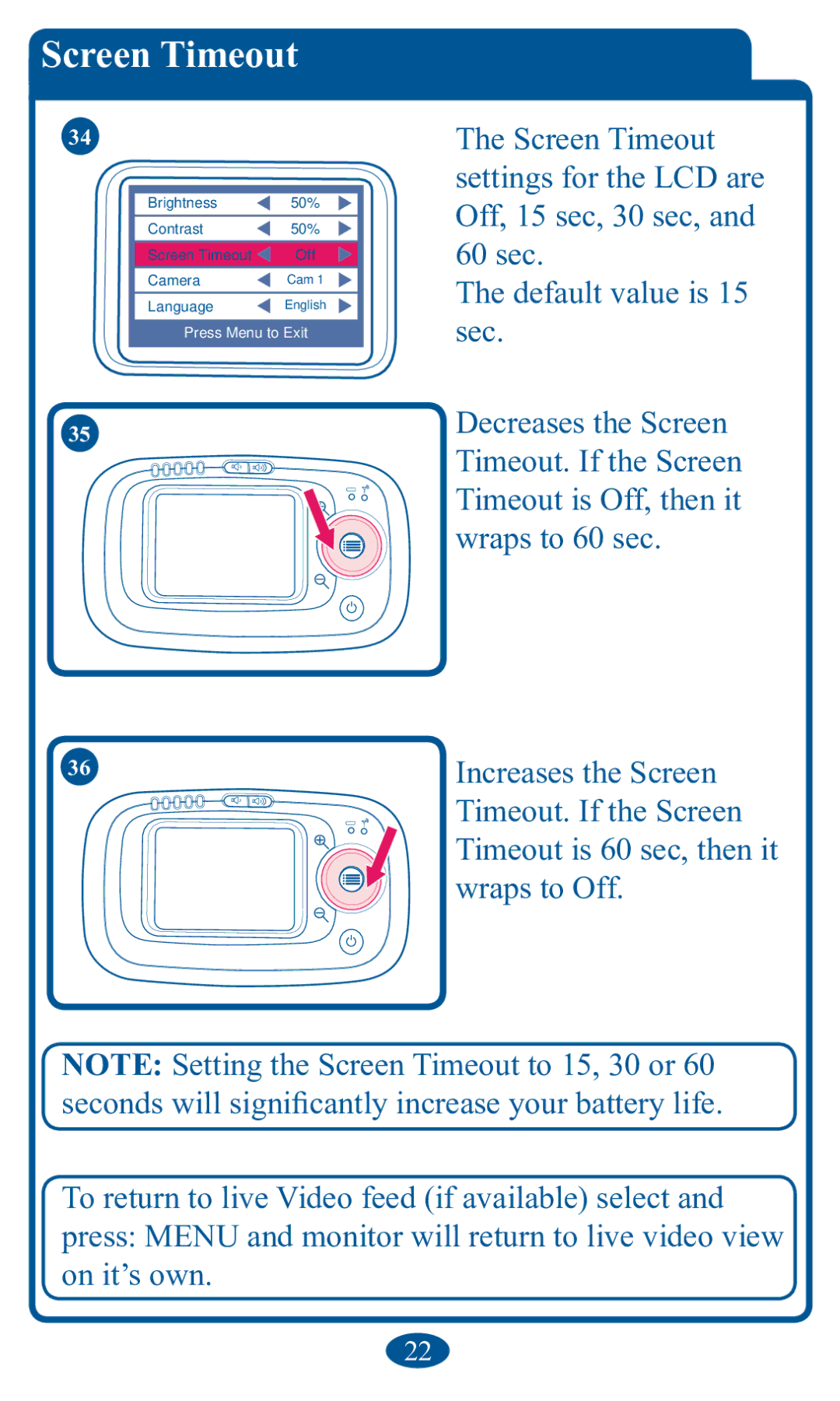 Graco 2V00 manual Screen Timeout, Vhf, ZudsvWrVhf, ZUDSVWR2II 