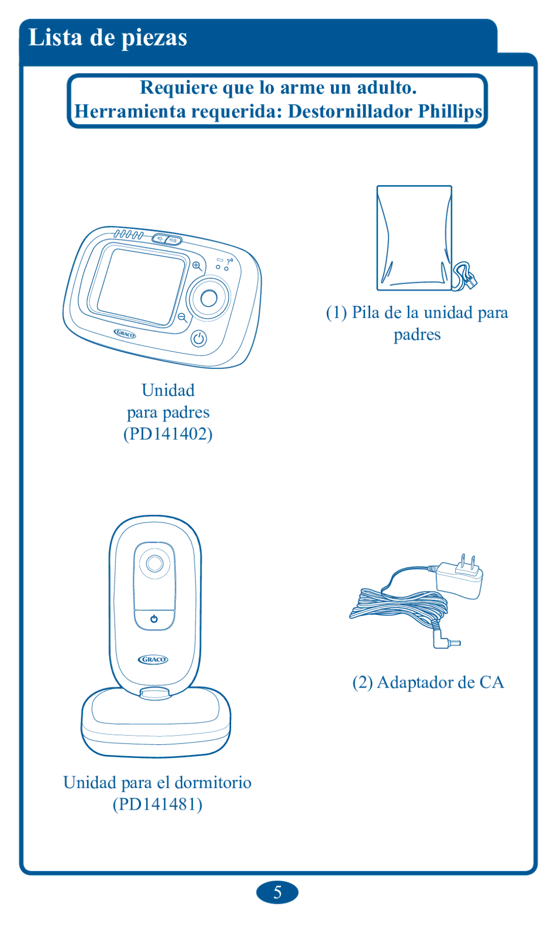 Graco 2V00 manual LiVtD de piezDV 