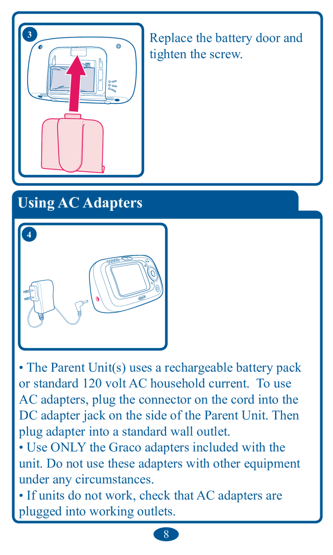 Graco 2V00 manual UVinJ AC AdDpterV 