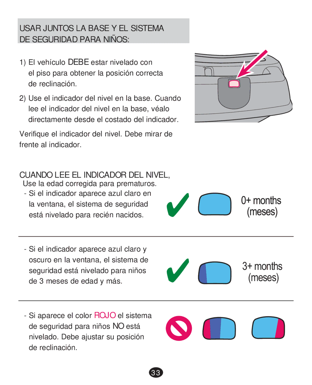 Graco 30 manual Usar Juntos LA Base Y EL Sistema DE Seguridad Para Niños 