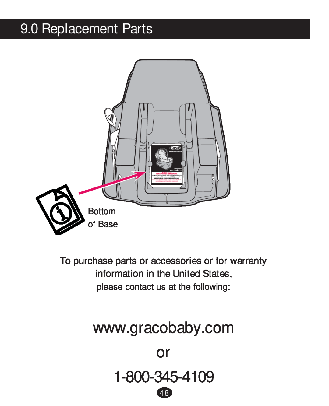 Graco 30 manual Replacement Parts, To purchase parts or accessories or for warranty 