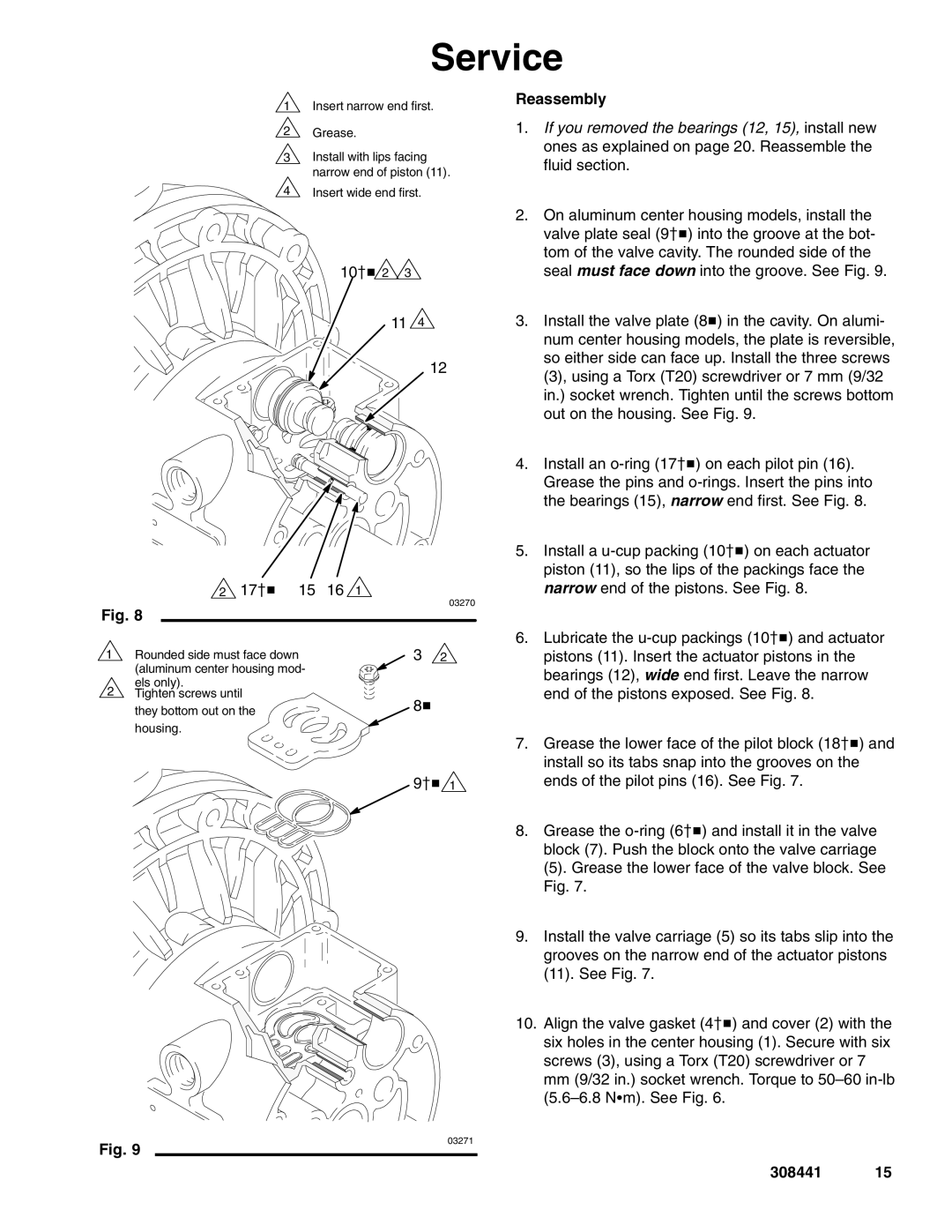 Graco 308441ZAD important safety instructions 10H 2 17H 15 16, Reassembly 