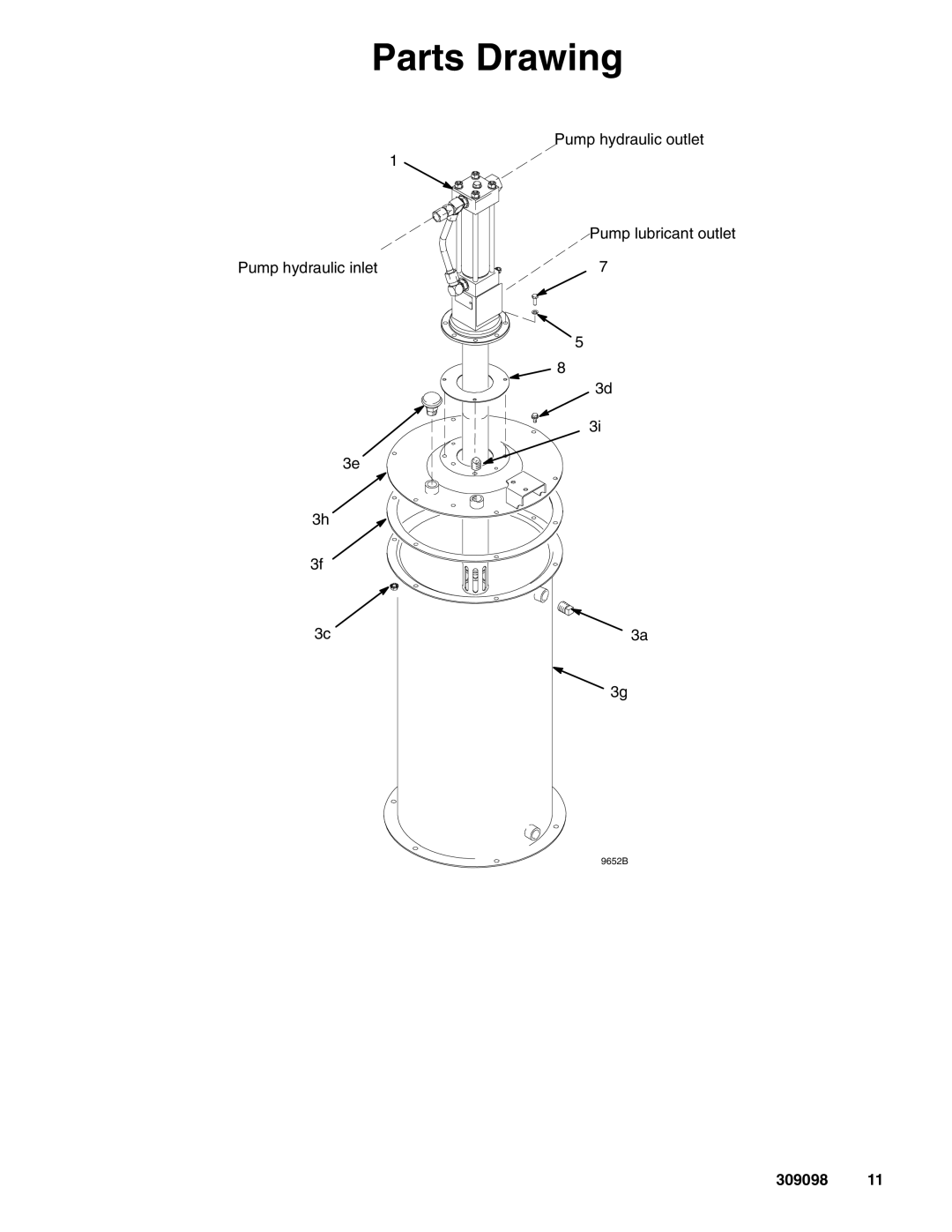 Graco 309098F manual Parts Drawing 