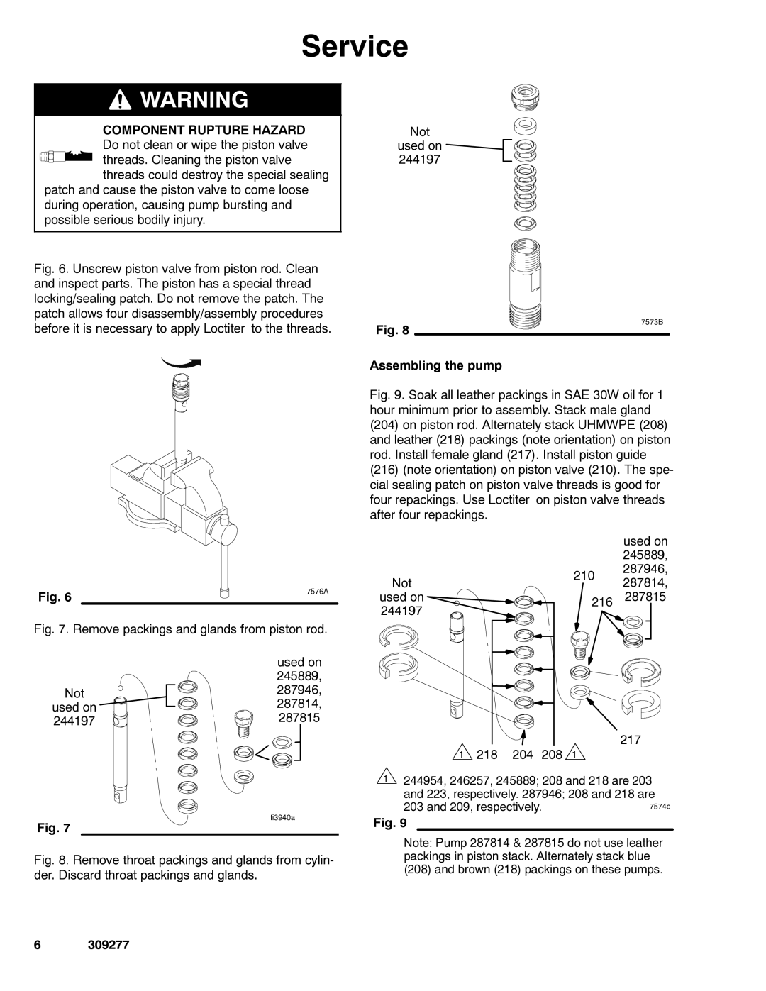 Graco 309277ZAC important safety instructions Assembling the pump 