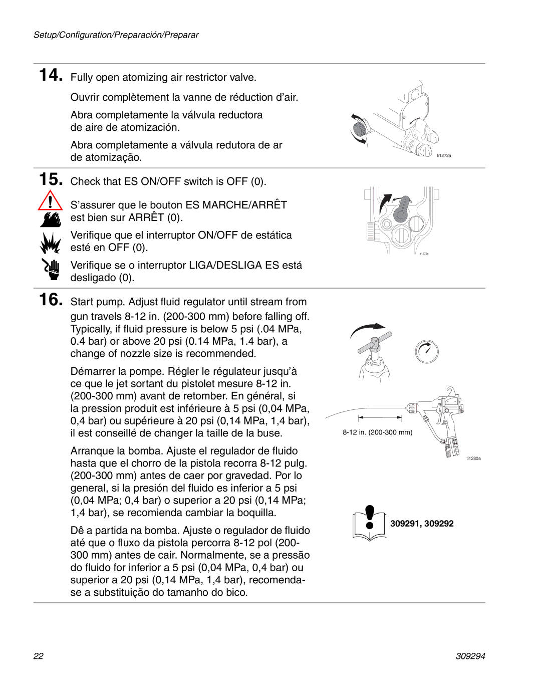 Graco 309294H manual 300 mm 