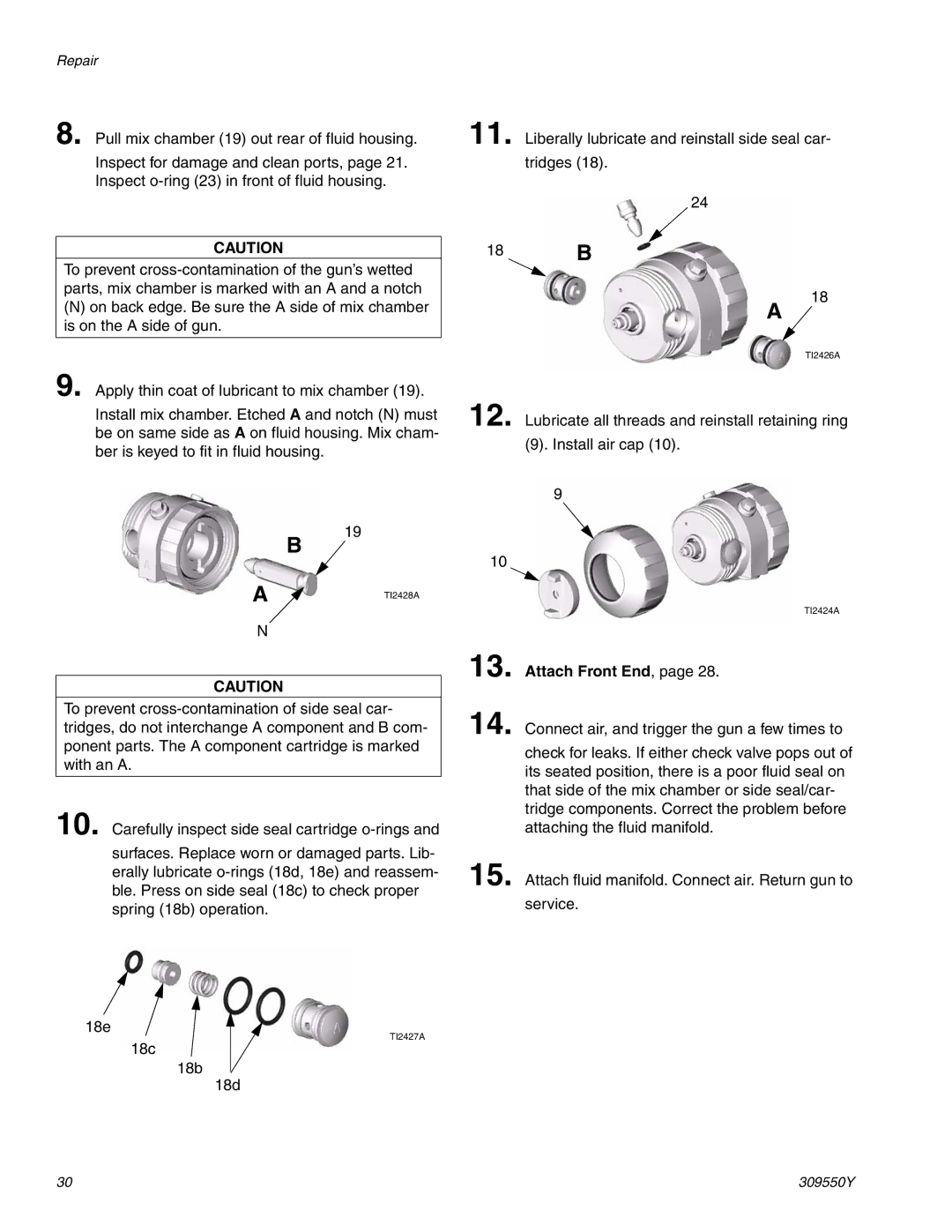 Graco 309550Y important safety instructions 18 B 