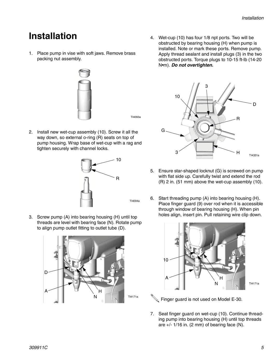 Graco 309911C manual Installation 