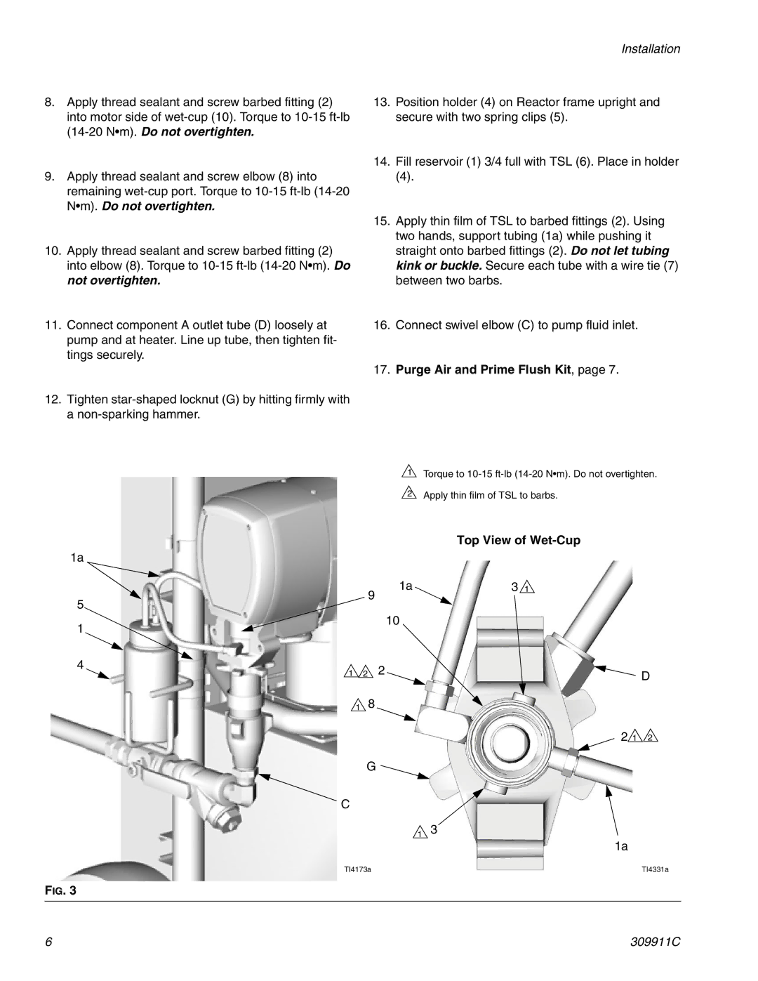 Graco 309911C manual Purge Air and Prime Flush Kit 