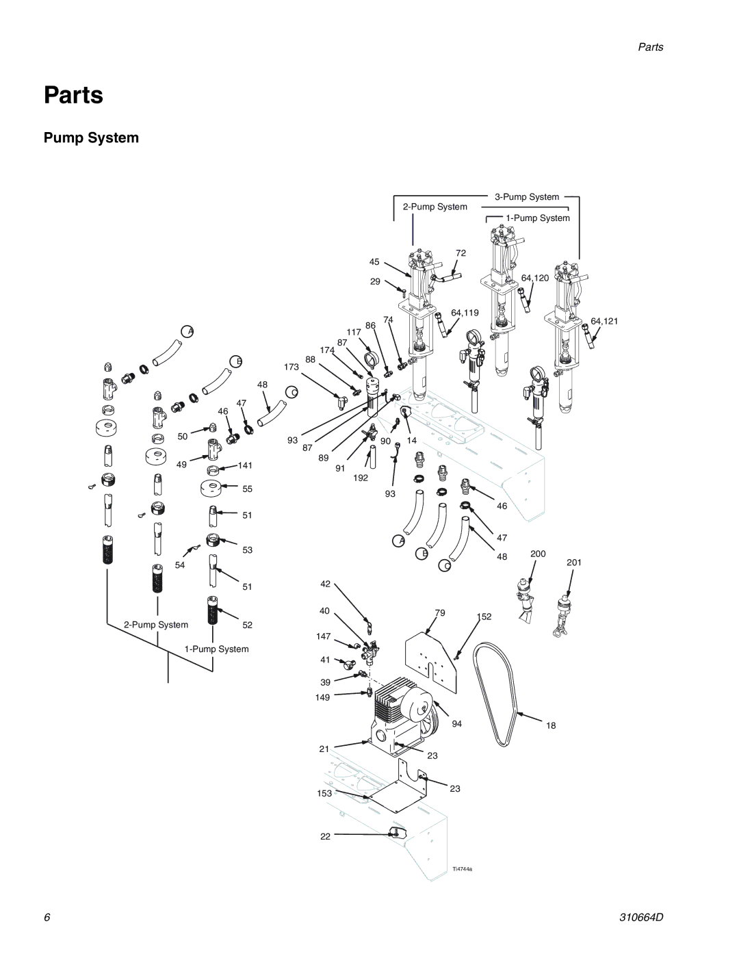 Graco 310664D operation manual Pump System 