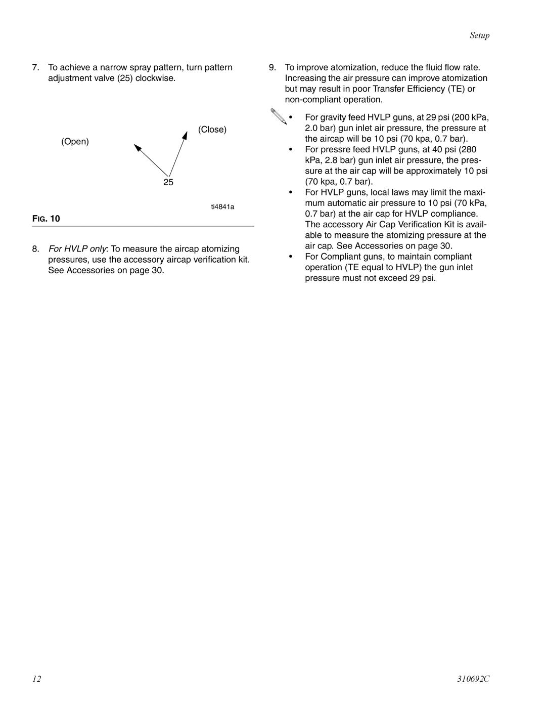 Graco 310692C manual Setup 