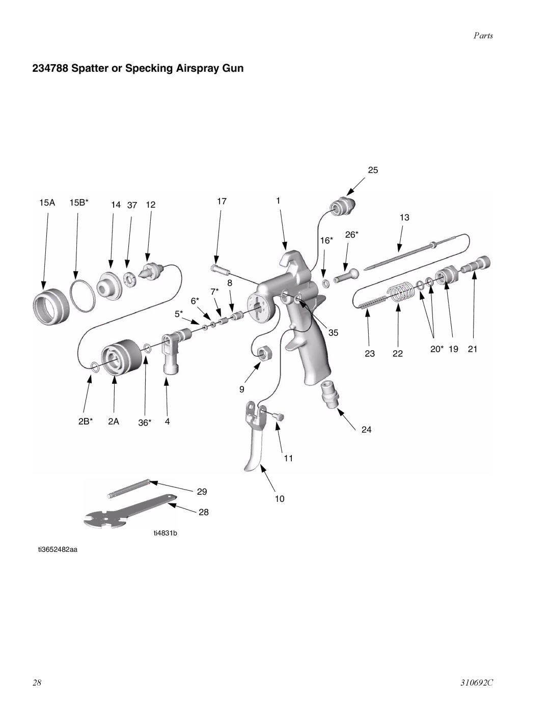 Graco 310692C manual Spatter or Specking Airspray Gun 