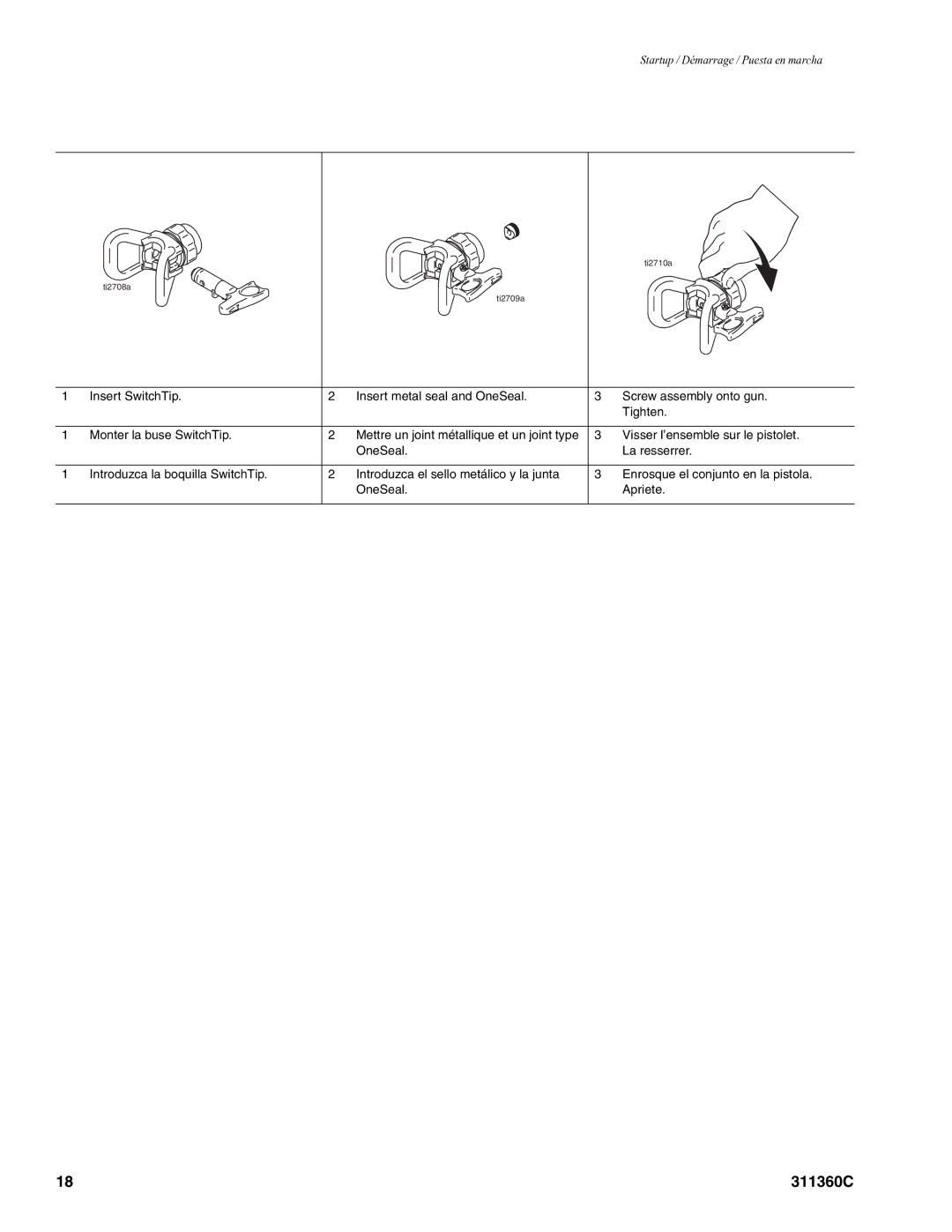 Graco 311360C important safety instructions Ti2710a Ti2708a Ti2709a 