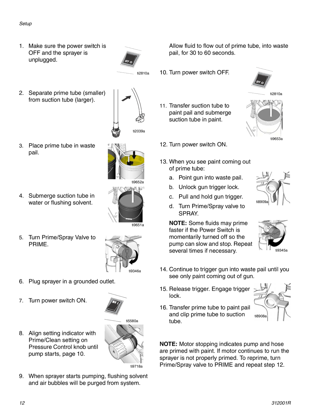 Graco 312001R important safety instructions Prime 