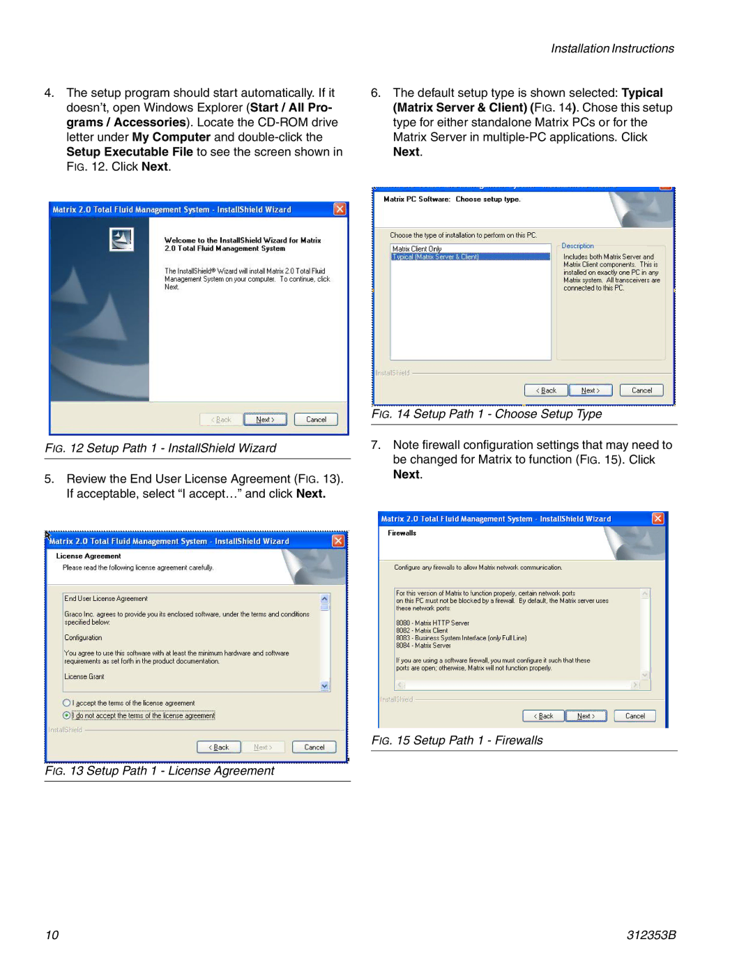 Graco 312353B instruction manual Setup Path 1 InstallShield Wizard 