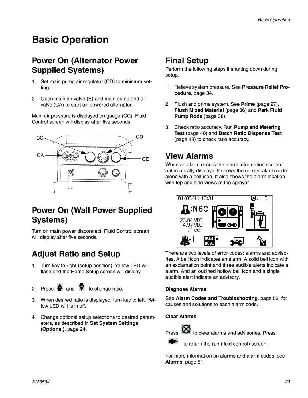 Graco 312359J important safety instructions Basic Operation 