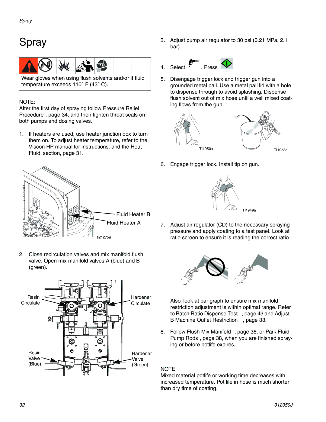 Graco 312359J important safety instructions Spray 