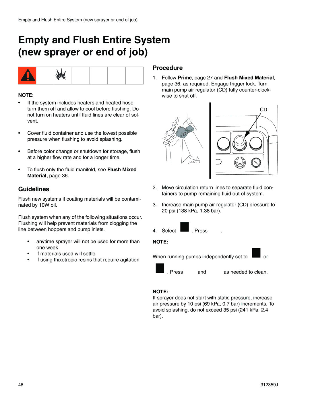 Graco 312359J important safety instructions Guidelines, Procedure 