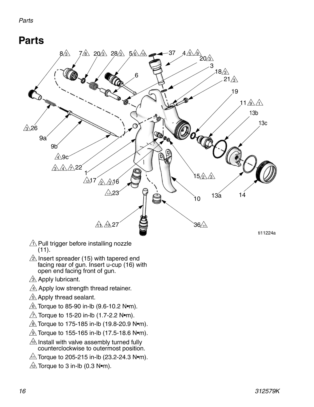 Graco 312579K important safety instructions Parts 