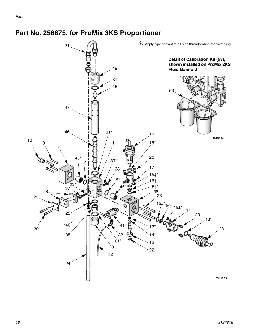 Graco 312781E important safety instructions Part No , for ProMix 3KS Proportioner 