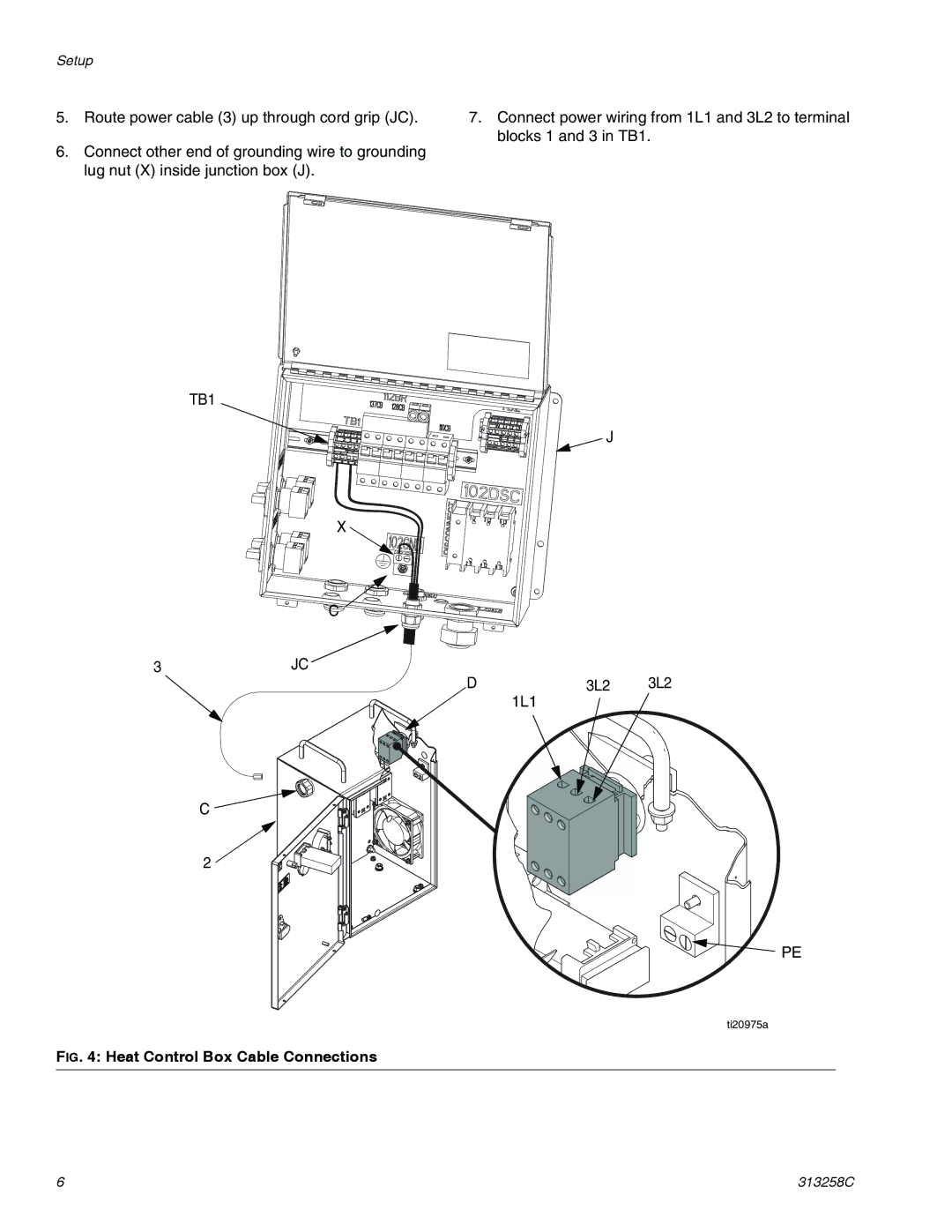 Graco 313258C important safety instructions Heat Control Box Cable Connections 