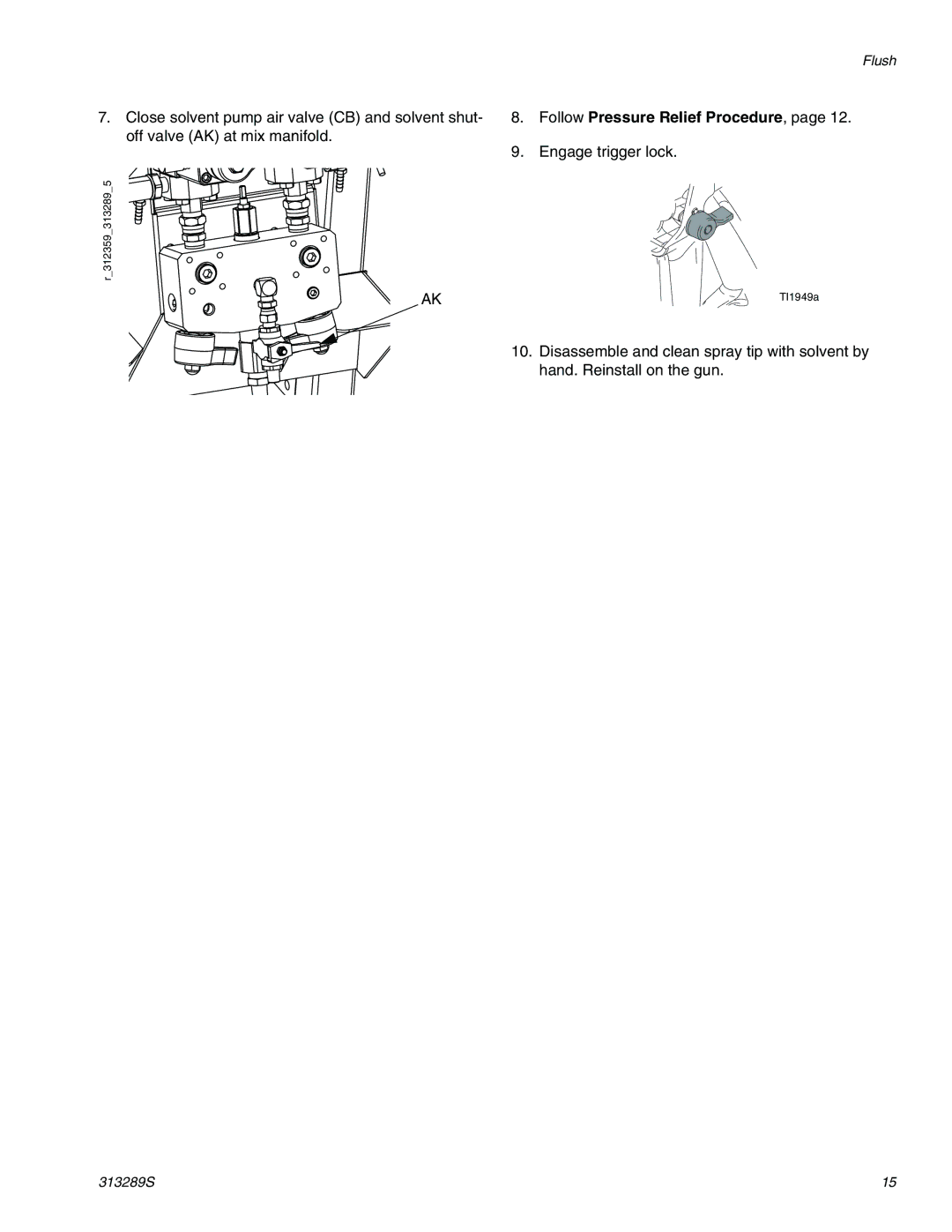 Graco 313289s important safety instructions Follow Pressure Relief Procedure 