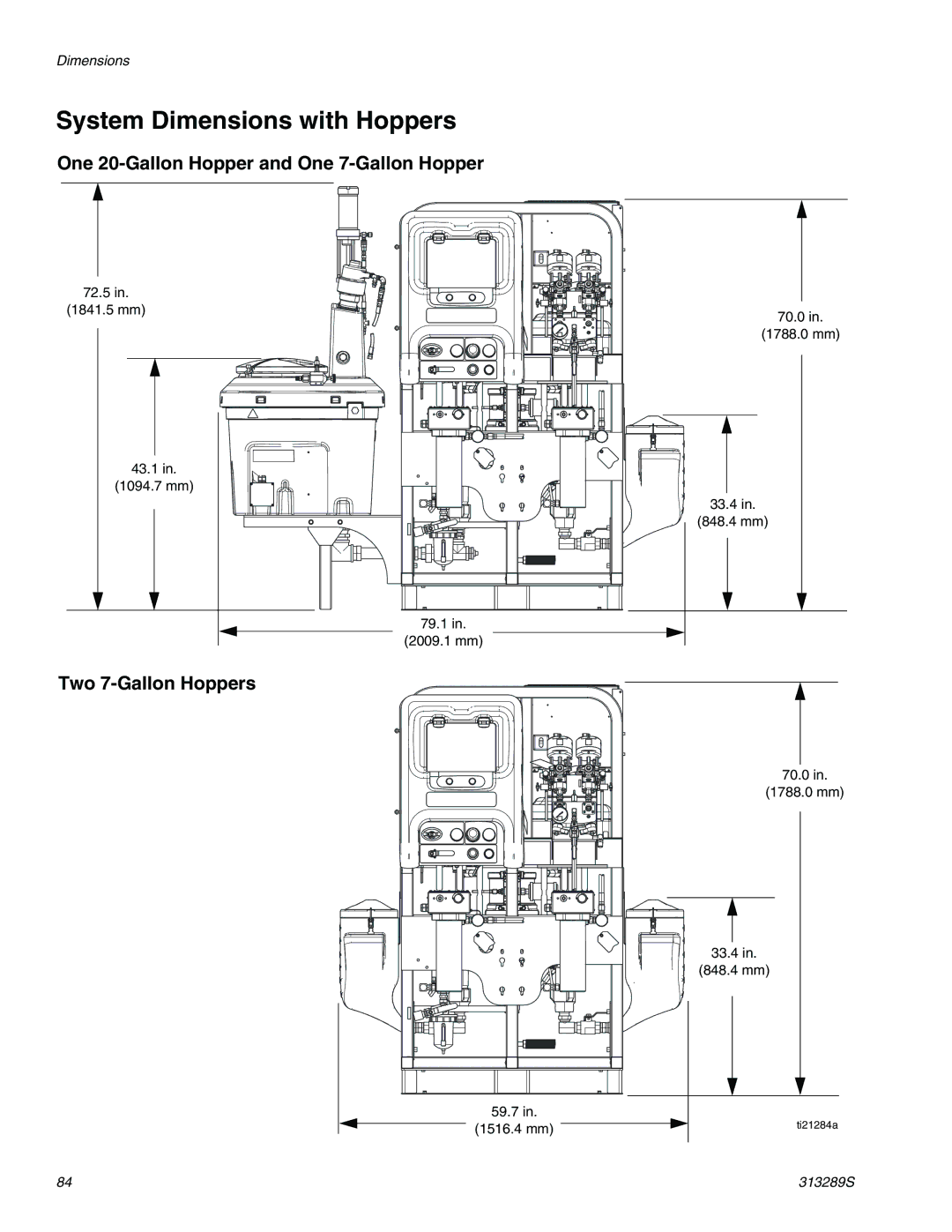 Graco 313289s important safety instructions One 20-Gallon Hopper and One 7-Gallon Hopper, Two 7-Gallon Hoppers 