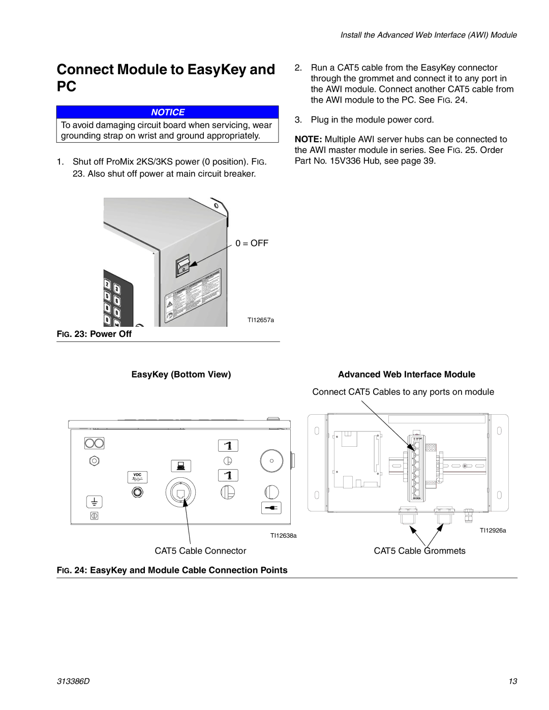 Graco 313386D important safety instructions Connect Module to EasyKey, Power Off 