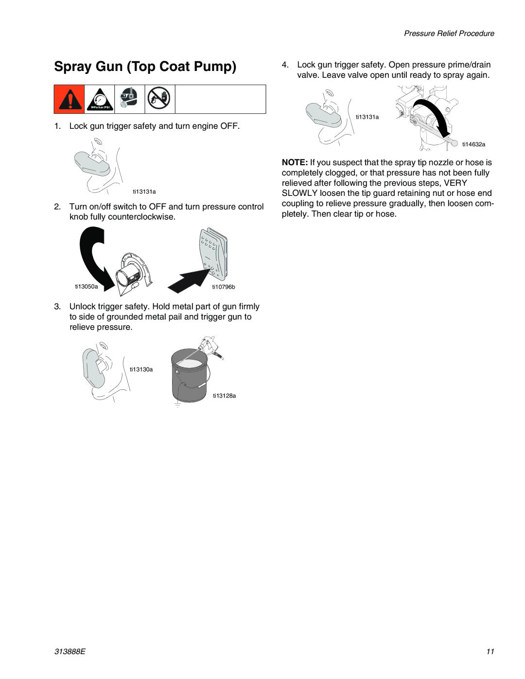 Graco 313888E important safety instructions Spray Gun Top Coat Pump 