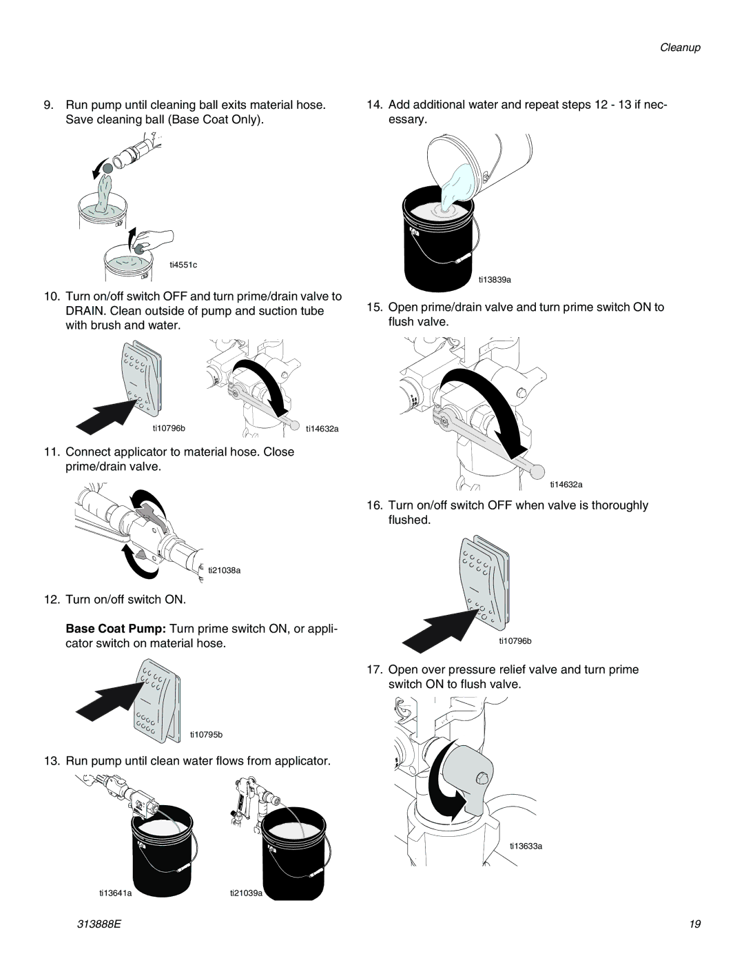 Graco 313888E important safety instructions Add additional water and repeat steps 12 13 if nec- essary 