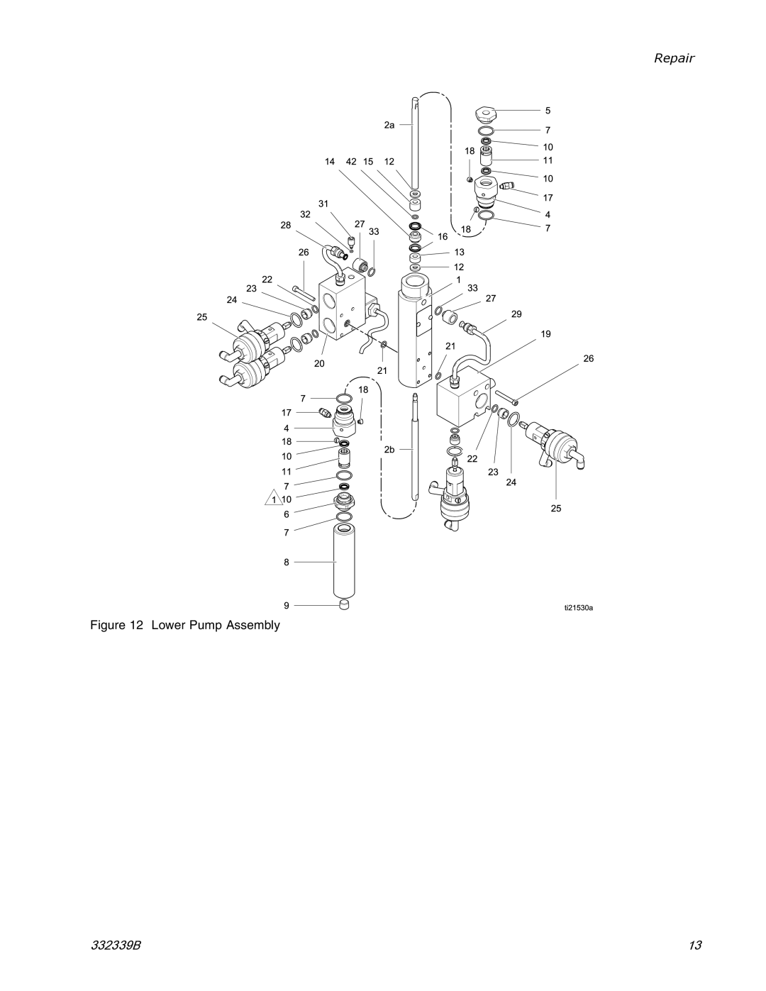 Graco 332339B important safety instructions Lower Pump Assembly 