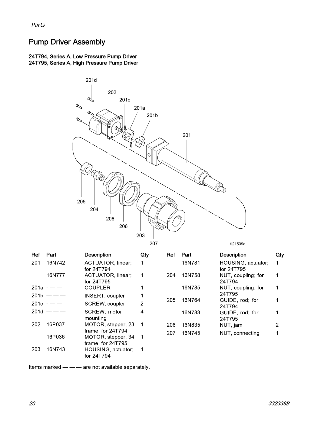 Graco 332339B important safety instructions Pump Driver Assembly, Coupler 